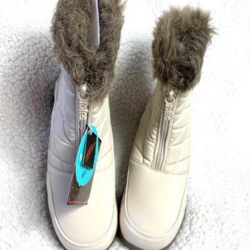 Totes Waterproof Front Zip Cozy Lined Storm Boots - Picture 7 of 8